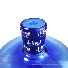 etiqueta de manga de sello de tapa de encogimiento de calor para una botella de agua de 5 galones